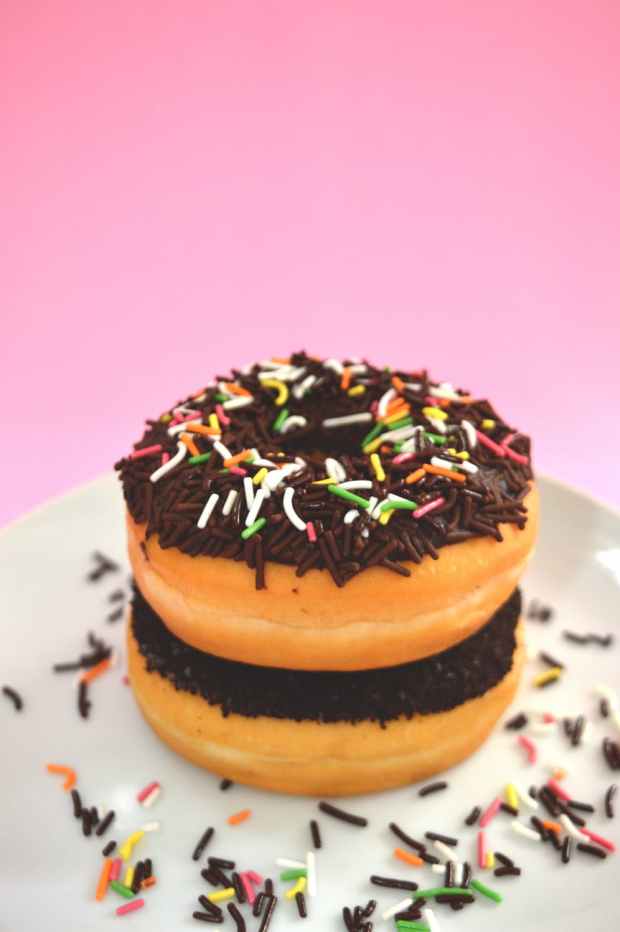 chocolate sprinkled doughnut